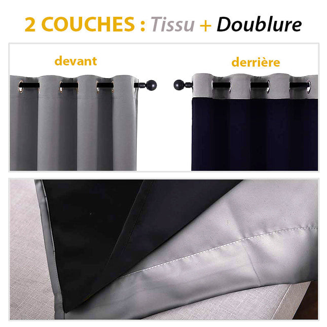 Laivastonsininen pimennysverho makuuhuoneeseen