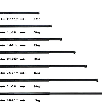 Moderni säädettävä teleskooppinen verhotanko
