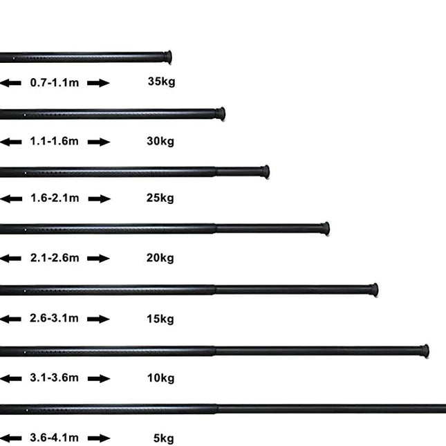 Moderni säädettävä teleskooppinen verhotanko