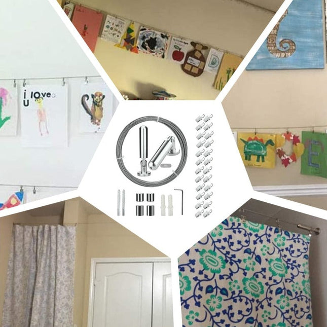 Verhovaijerisetti verhojen helppoon ripustukseen