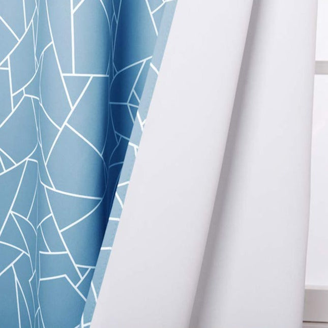 Pimennysverho modernilla graafisella kuviolla