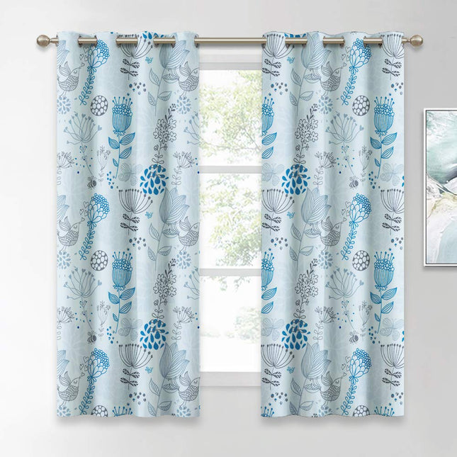 Verho hennosti kuvioidulla kukkakuosilla