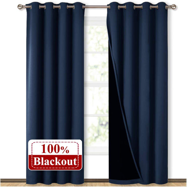 Yönsininen pimennysverho makuuhuoneeseen