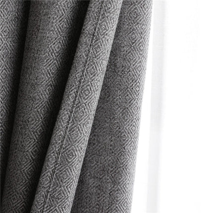 Harmaa jacquard-kuvioinen pimennysverho