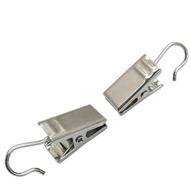 Valkoiset verhonipistimet koukulla