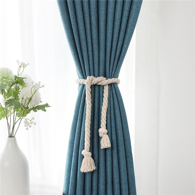 Sininen skandinaavistyylinen pimennysverho