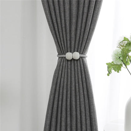 Harmaa jacquard-kuvioinen pimennysverho