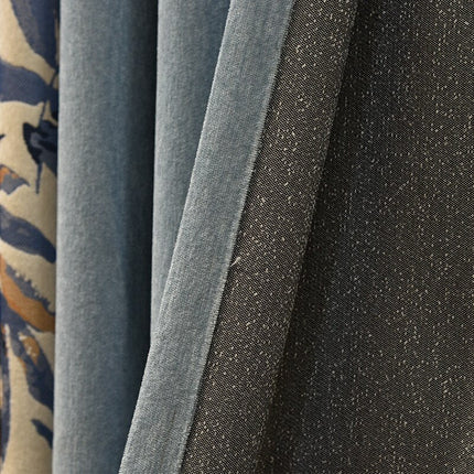 Lehtikuvioinen moderni pimennysverho