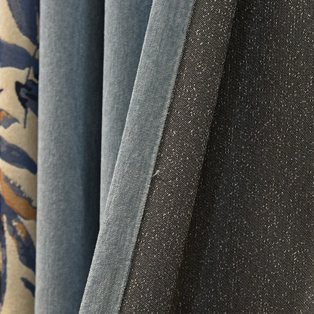 Lehtikuvioinen moderni pimennysverho