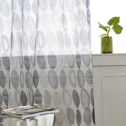 Geometrisesti kuvioitu moderni valkoverho