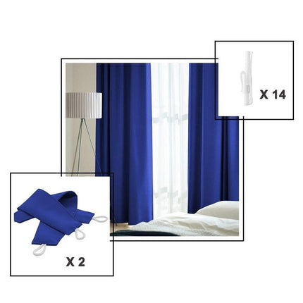 Yksivärinen pimennysverho nauhakiinnityksellä