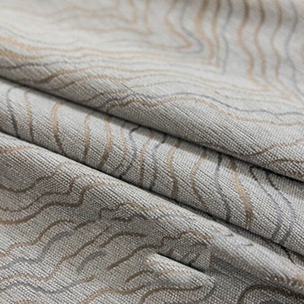 Harmaa moderni pimennysverho aaltokuviolla