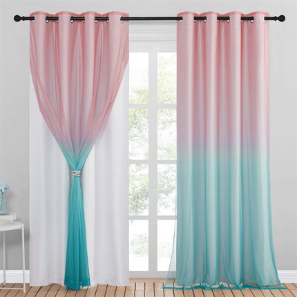 Pimennysverho liukuvärjätyllä ohuella verholla