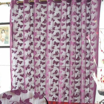 Valoverho kauniilla perhoskuviolla