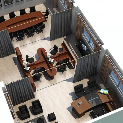 Pimennysverho tilanjakajaksi makuuhuoneeseen