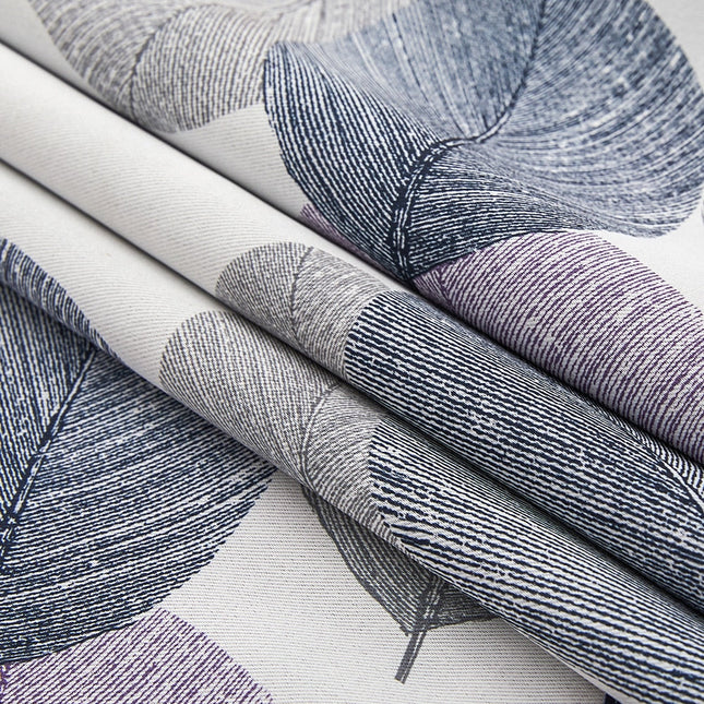 Violetti lehtikuvioinen pimennysverho