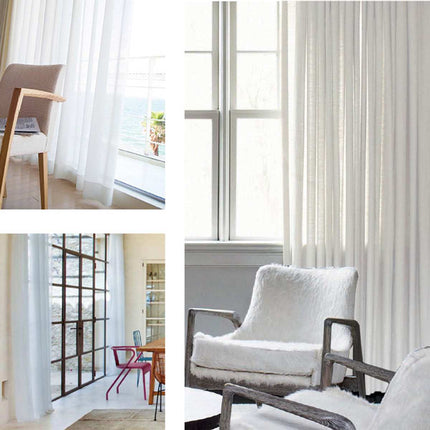 Kevyt ja ilmava valkoinen valoverho