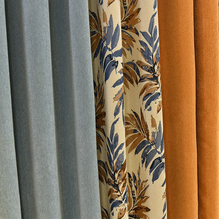 Lehtikuvioinen moderni pimennysverho