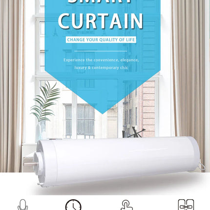 Älykäs moottoroitu verhokisko kaukosäätimellä