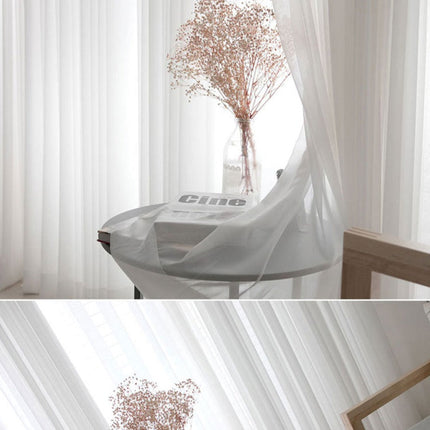 Yksinkertainen valkoinen ohut valoverho