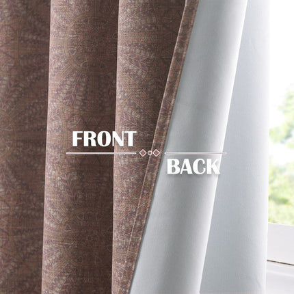 Mandala-kuvioinen pimennysverho makuuhuoneeseen