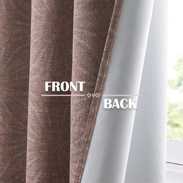 Mandala-kuvioinen pimennysverho makuuhuoneeseen