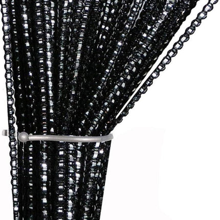 Kimaltava raidallinen valkoinen valkoverho