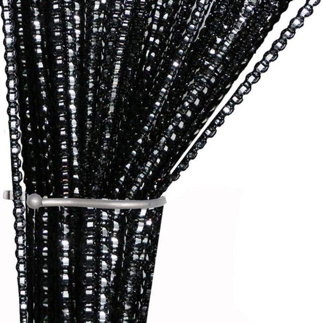 Kimaltava raidallinen valkoinen valkoverho