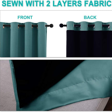 Sinivihreä lämpöeristetty pimennysverho