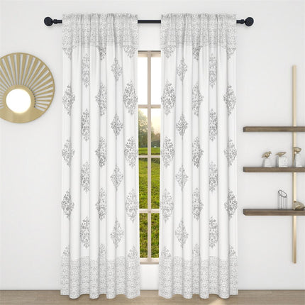 Klassinen damaskikuvioinen ikkunaverho