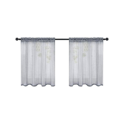 Lyhyt valkoinen kahvilaverho keittiöön