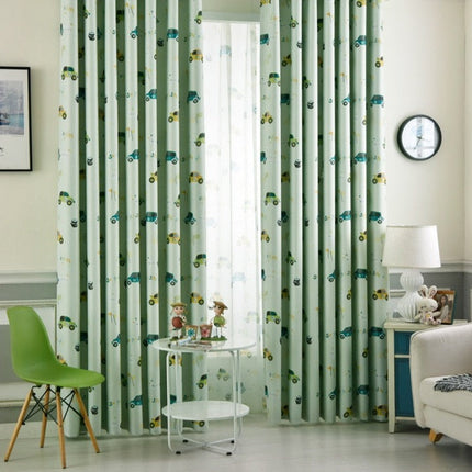 Vihreä autokuvioinen valoverho