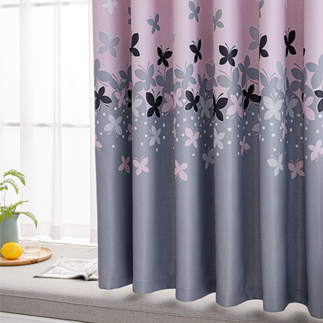 Verho perhoskuviolla tytön huoneeseen