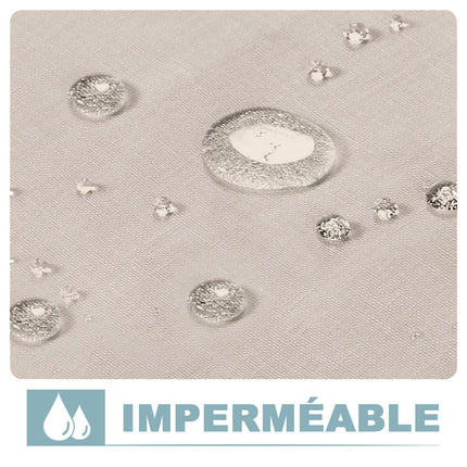 Pellavatyylinen ulkoverho verannalle ja terassille