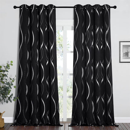 Musta pimennysverho hopealla aaltokuviolla