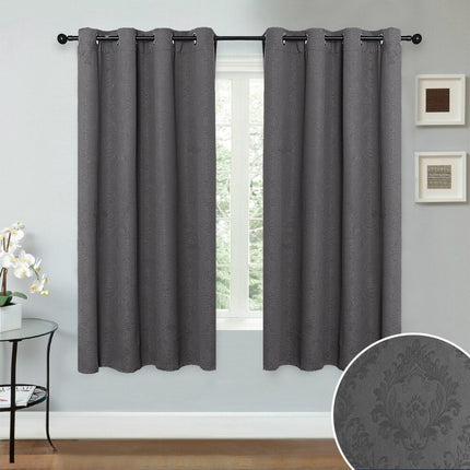 Kohokuvioitu pimennysverho damastikuviolla