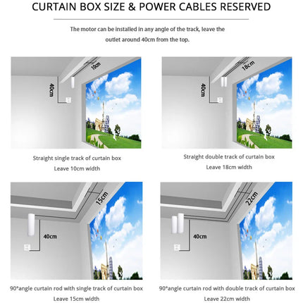 Älykäs moottoroitu verhokisko kaukosäätimellä