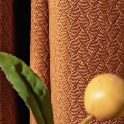 Struktuurikuvioitu paksu verho olohuoneeseen