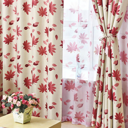 Valoverho punaisilla vaahteranlehdillä