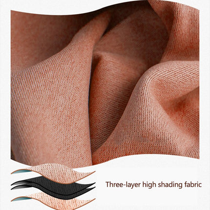 Persikanvärinen verho tarranauhakiinnityksellä