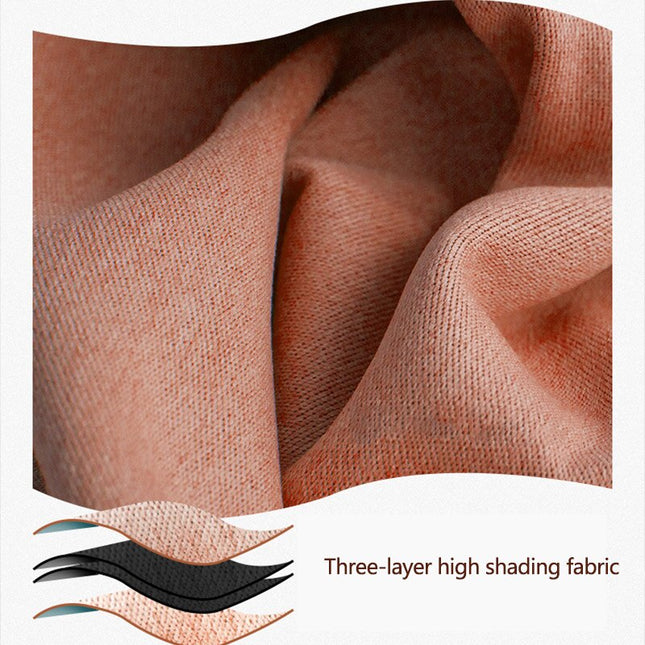 Persikanvärinen verho tarranauhakiinnityksellä