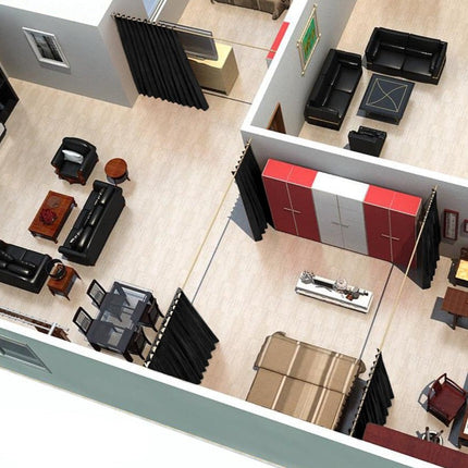 Yksivärinen pimennysverho oveen tai ikkunaan