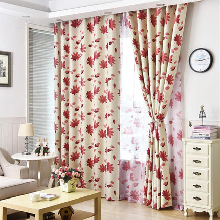 Valoverho punaisilla vaahteranlehdillä