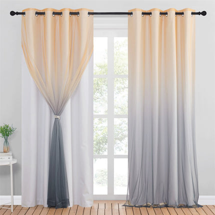 Pimennysverho liukuvärjätyllä ohuella verholla