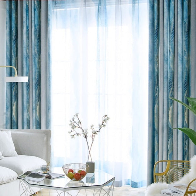 Kalanruotokuvioinen moderni sisustusverho