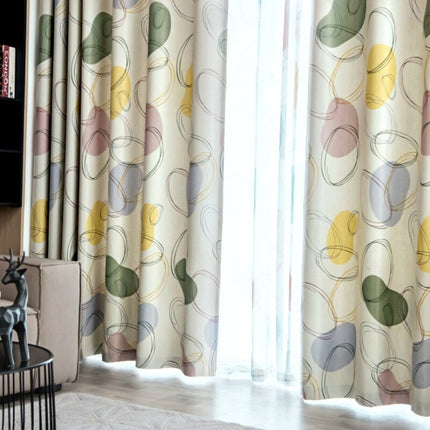 Moderni kuviollinen verho vihreä lime