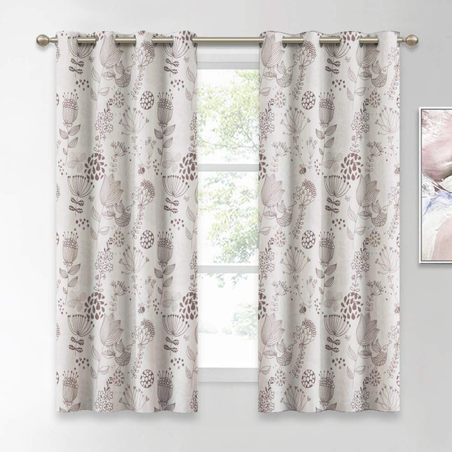 Verho hennosti kuvioidulla kukkakuosilla