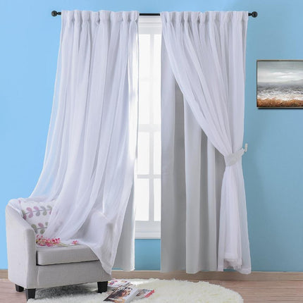 Kaksikerroksinen pimennysverho makuuhuoneeseen