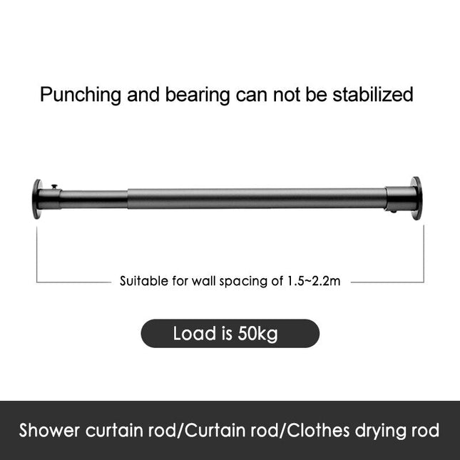 Teräksinen säädettävä suihkuverhotanko