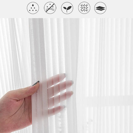 Tarranauhalla kiinnitettävä valkoinen valoverho